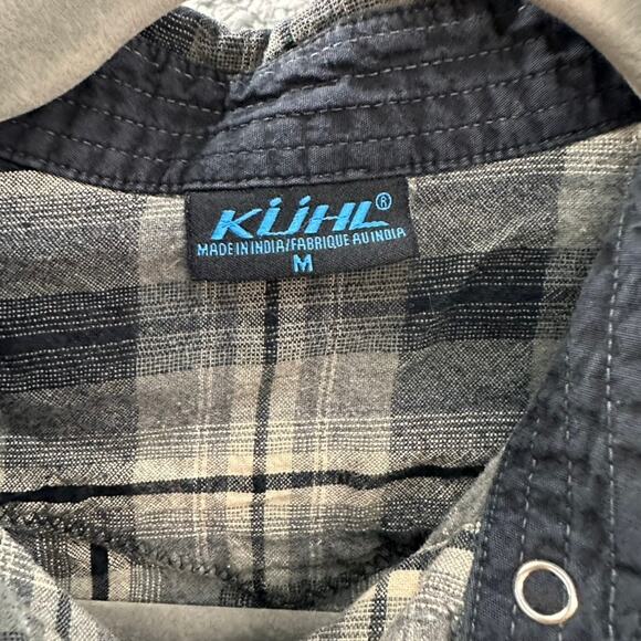 Kuhl Women's Medium Western Plaid Shirt Pearl Snaps Long Sleeves Soft Comfort - Picture 4 of 13